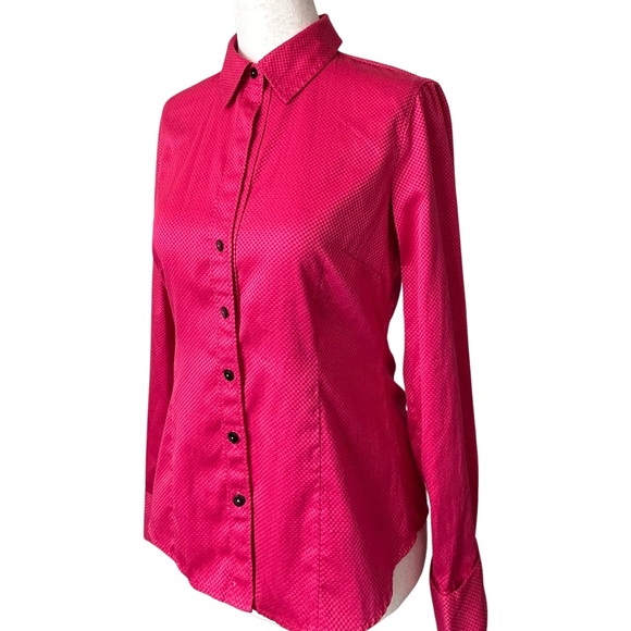 Banana Republic 100% Cotton Tailored Button Down Point Collar Shirt - XS - Pink - Picture 8 of 16